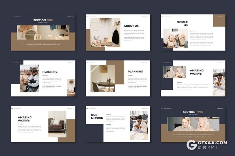 30页大学教育培训宣传大学生活展示国外PPT模板5种配色 - 顶尖PPT