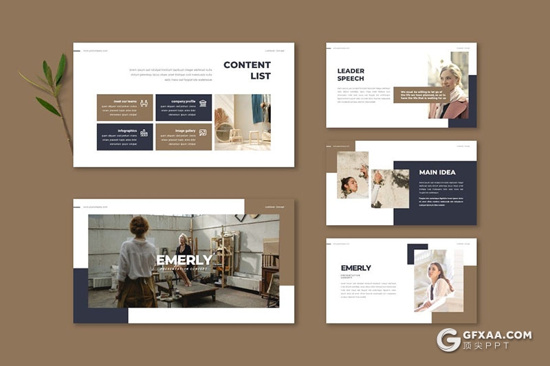 30页大学教育培训宣传大学生活展示国外PPT模板5种配色 - 顶尖PPT