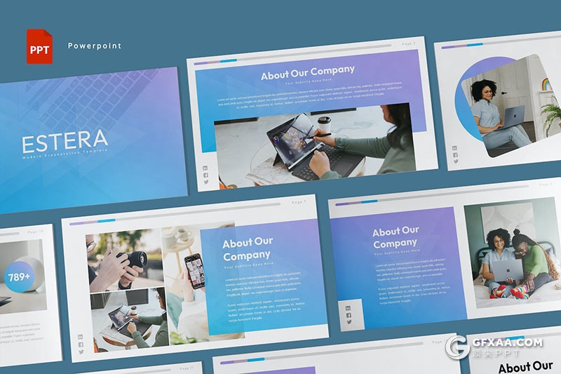 30页商业计划合作企业介绍商务企业通用国外PPT模板5种配色 - 顶尖PPT