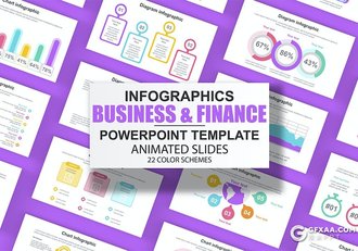 45页多色彩财务数据分析信息图形图表PPT模板 - 顶尖PPT