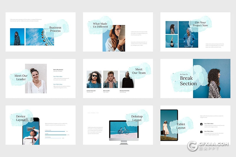 42页简约大气摄影展示多用途国外PPT模板 - 顶尖PPT