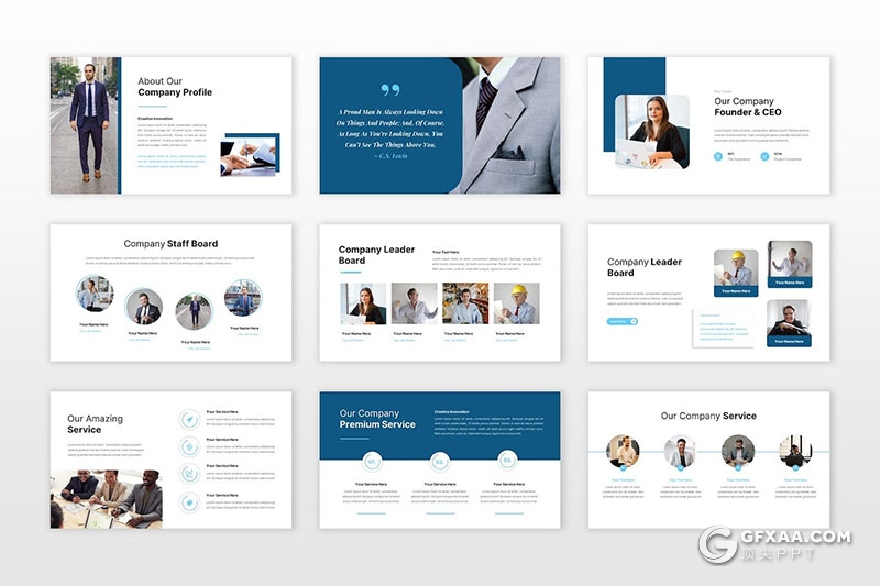 28页业务合作企业介绍商业计划商务通用国外PPT模板 - 顶尖PPT