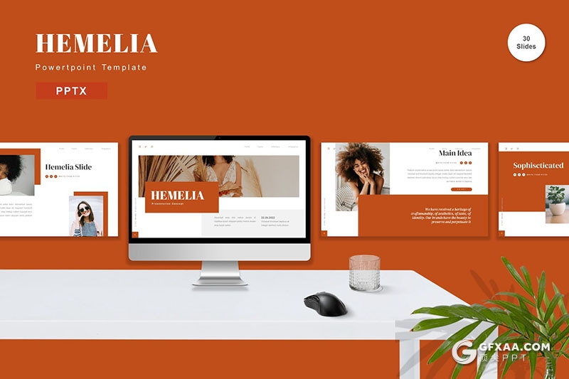 30页商业计划业务合作企业介绍时尚品展示商务多用途国外PPT模板5种配色 - 顶尖PPT