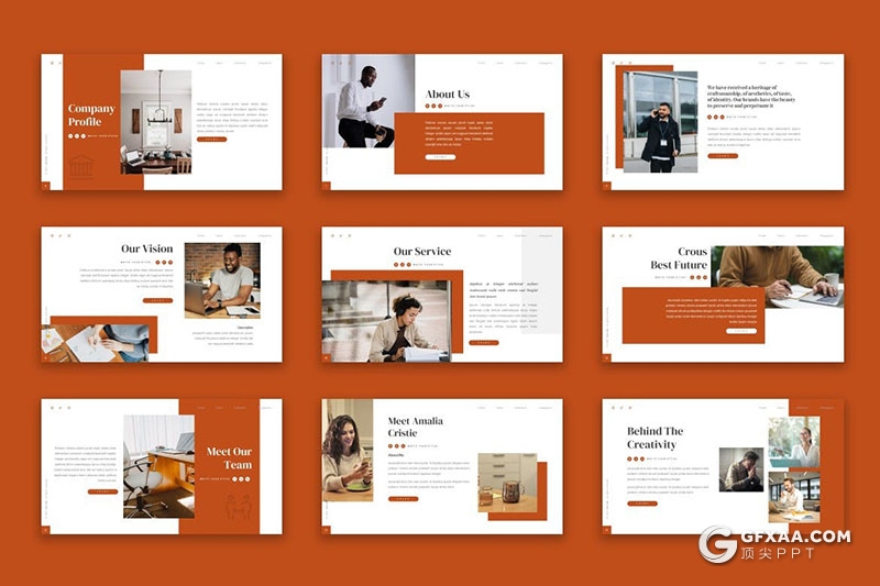 30页商业计划业务合作企业介绍时尚品展示商务多用途国外PPT模板5种配色 - 顶尖PPT