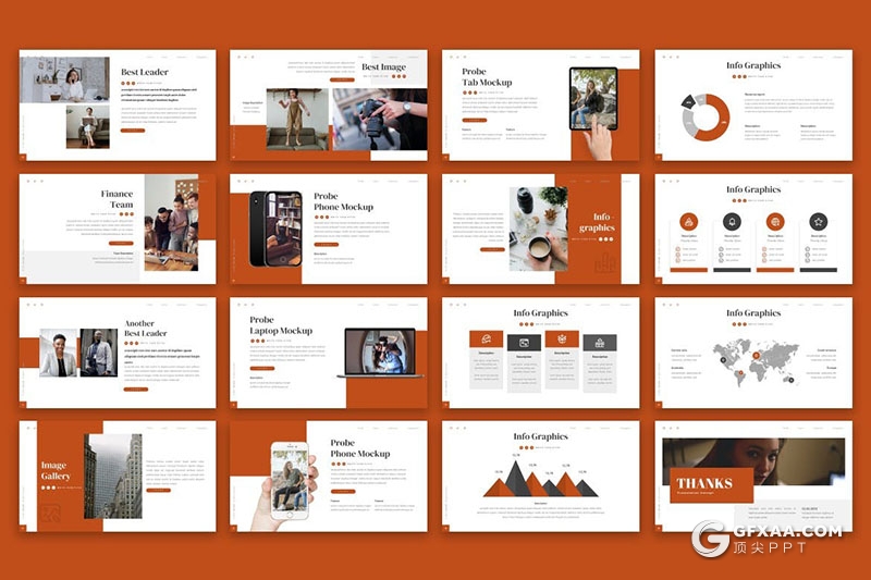 30页商业计划业务合作企业介绍时尚品展示商务多用途国外PPT模板5种配色 - 顶尖PPT