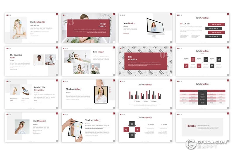 30页产品摄影展示多用途国外PPT模板5种配色 - 顶尖PPT