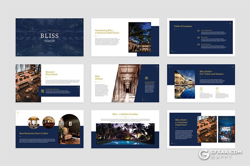 32页酒店度假村介绍宣传PPT模板 - 顶尖PPT