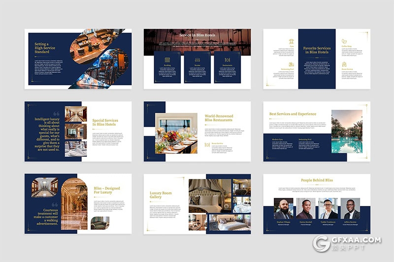 32页酒店度假村介绍宣传PPT模板 - 顶尖PPT