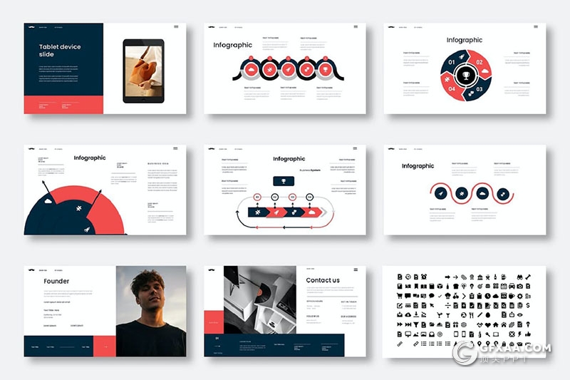 39页产品摄影展示衣服鞋子展示国外PPT模板 - 顶尖PPT