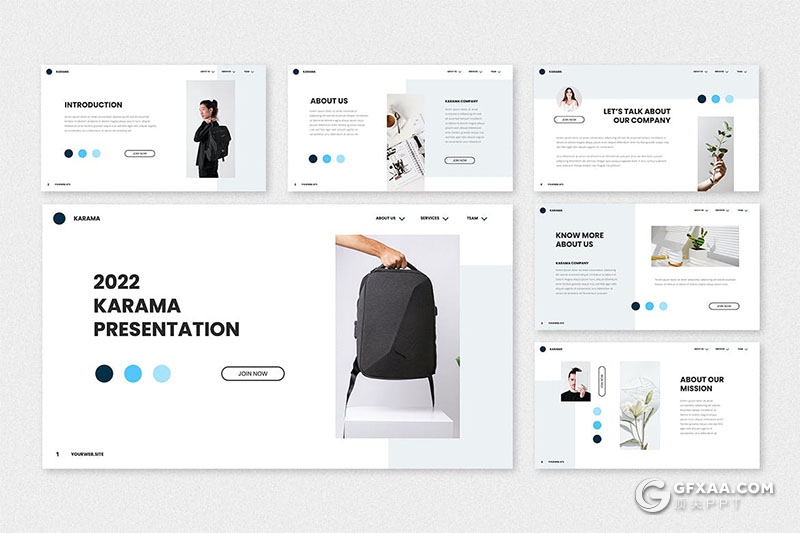 30页文艺风格摄影图片展示多用途国外PPT模板 - 顶尖PPT