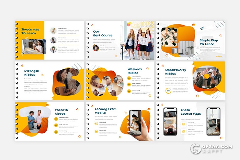 36页国外高级创意动画儿童早教培训趣味教育主题PPT模板 - 顶尖PPT