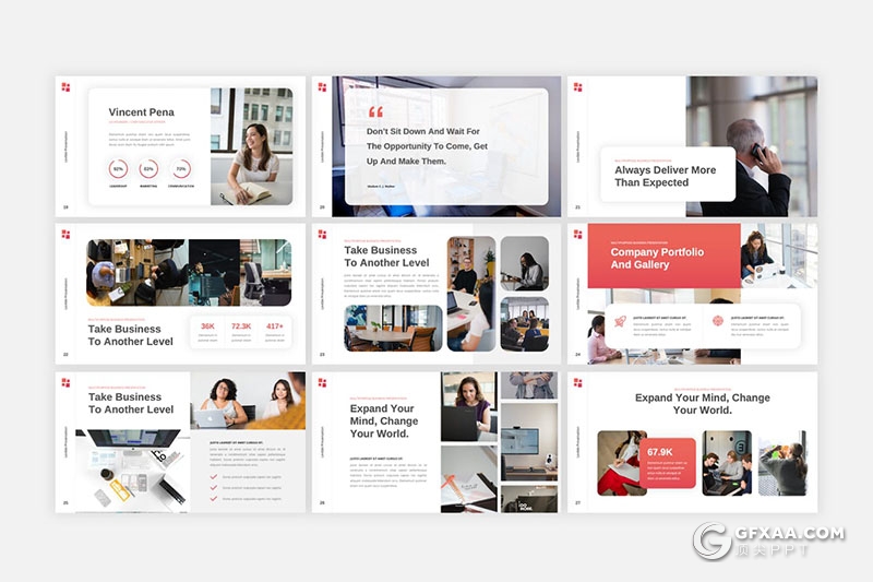 36页简约大气商业计划书企业合作企业团队介绍商务通用国外PPT模板 - 顶尖PPT