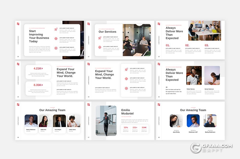 36页简约大气商业计划书企业合作企业团队介绍商务通用国外PPT模板 - 顶尖PPT