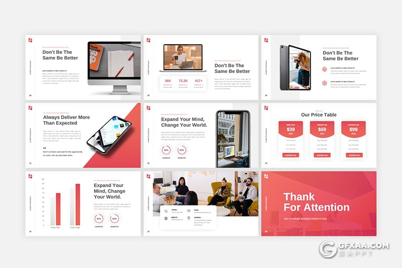 36页简约大气商业计划书企业合作企业团队介绍商务通用国外PPT模板 - 顶尖PPT