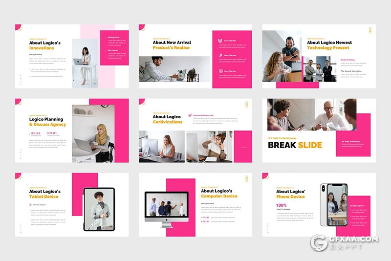 30页简约大气团队介绍企业合作商业计划多用途国外PPT模板 - 顶尖PPT