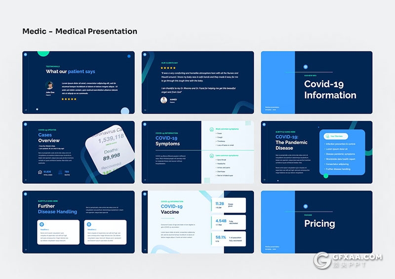 60页医学医药研究行业数据分析临床试验通用国外PPT模板 - 顶尖PPT