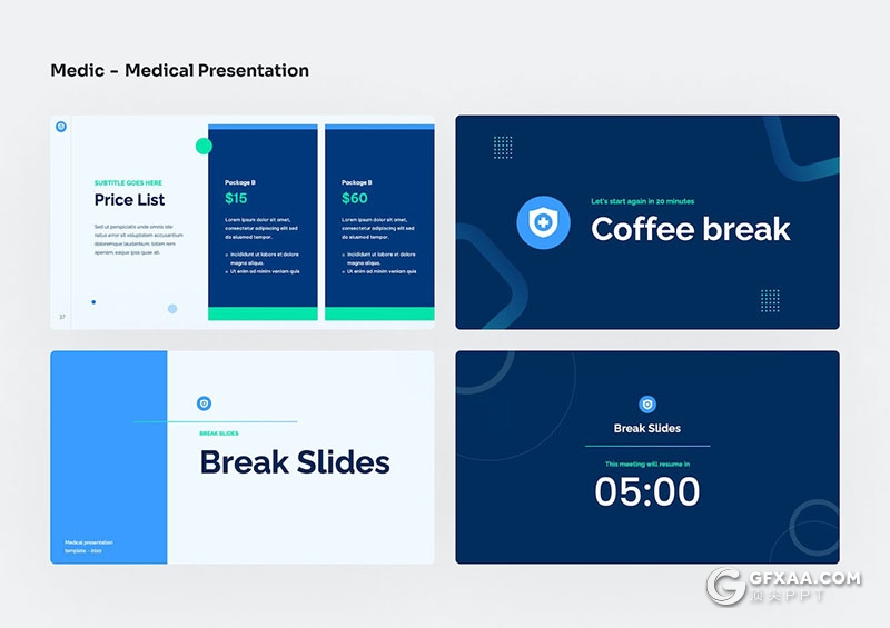 60页医学医药研究行业数据分析临床试验通用国外PPT模板 - 顶尖PPT
