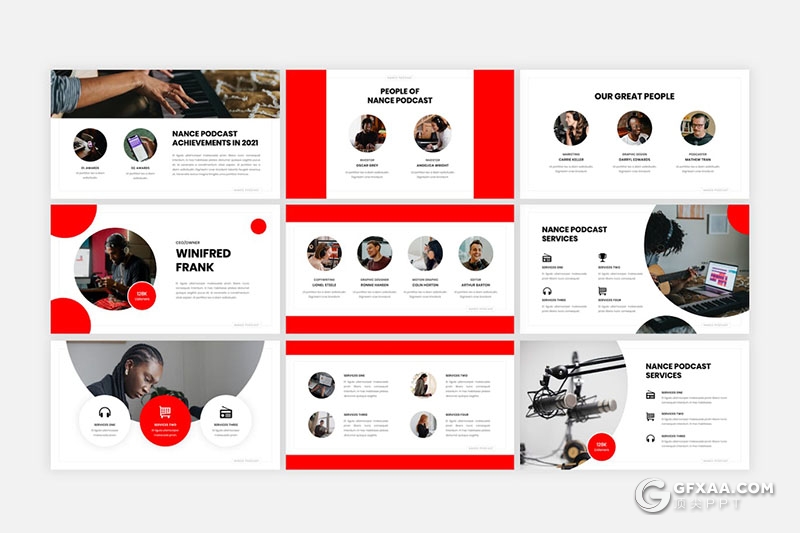 36页歌曲录制音乐演唱会音乐发布会通用国外PPT模板 - 顶尖PPT