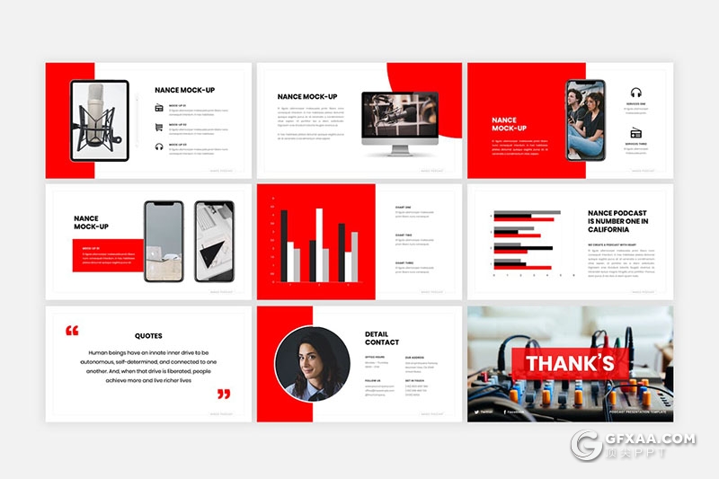 36页歌曲录制音乐演唱会音乐发布会通用国外PPT模板 - 顶尖PPT