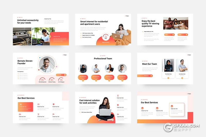 30页互联网行业团队介绍商业计划年计划总结汇报通用国外PPT模板 - 顶尖PPT