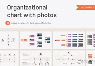 52页组织层次结构图PPT模板 - 顶尖PPT