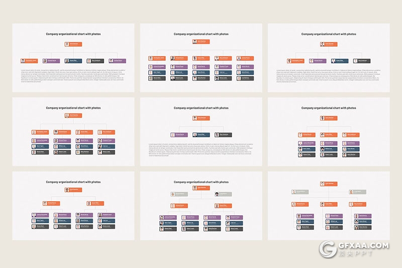52页组织层次结构图PPT模板 - 顶尖PPT