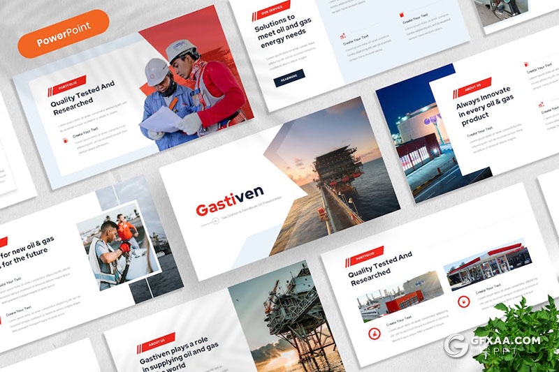 30页简约大气石油开采介绍PPT模板 - 顶尖PPT