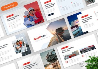 30页简约大气石油开采介绍PPT模板 - 顶尖PPT