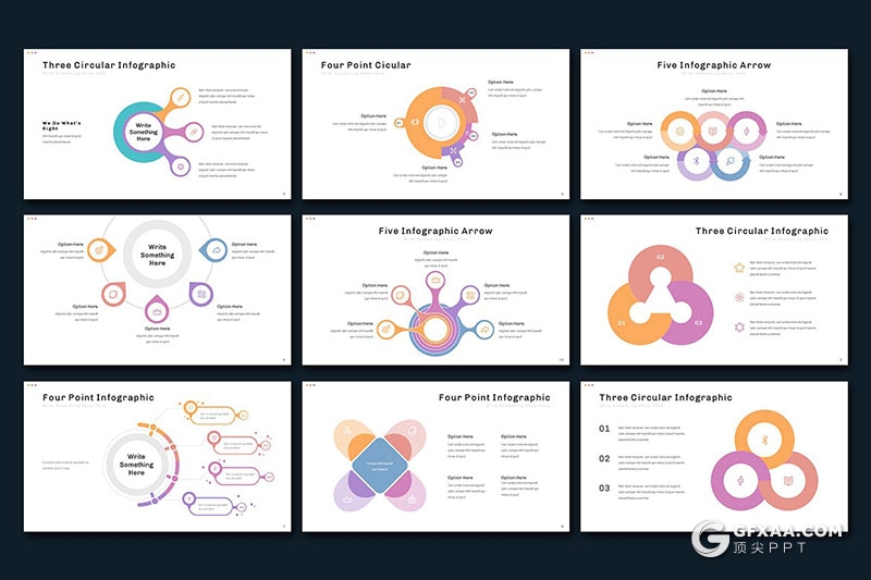 36页多色彩精美大气商务数据展示图形图表PPT模板 - 顶尖PPT