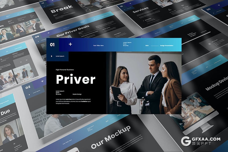 30页业务介绍合作团队展示商业计划商务通用国外PPT模板 - 顶尖PPT