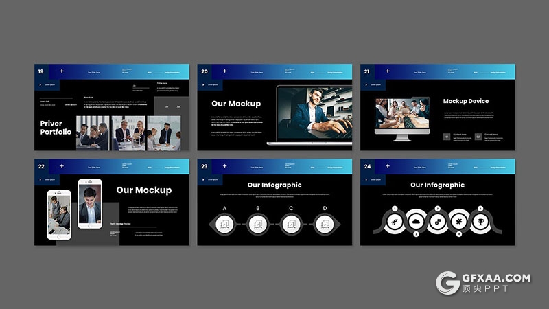 30页业务介绍合作团队展示商业计划商务通用国外PPT模板 - 顶尖PPT