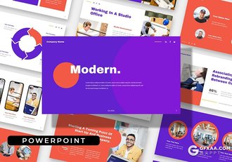 36页现代化商业计划合作企业介绍商务通用国外PPT模板 - 顶尖PPT