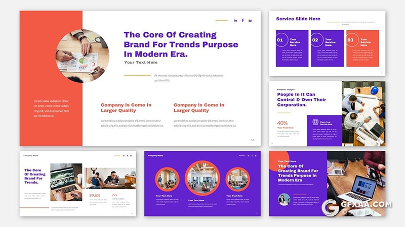 36页现代化商业计划合作企业介绍商务通用国外PPT模板 - 顶尖PPT