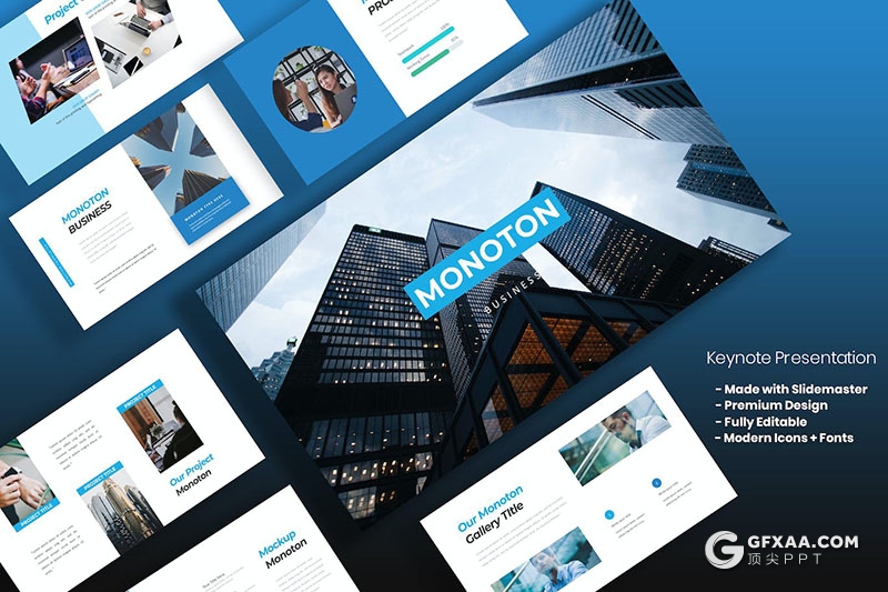 30页企业介绍业务合作商业计划多用途国外PPT模板5种配色 - 顶尖PPT