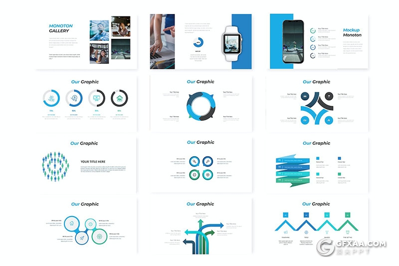 30页企业介绍业务合作商业计划多用途国外PPT模板5种配色 - 顶尖PPT