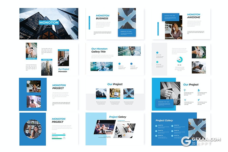 30页企业介绍业务合作商业计划多用途国外PPT模板5种配色 - 顶尖PPT