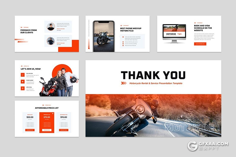 30页摩托车租赁户外摩托车比赛运动户外冒险项目介绍展示PPT模板 - 顶尖PPT