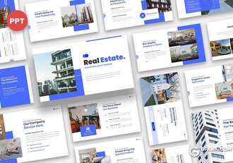 36页简约大气房地产项目介绍宣传PPT模板3种配色 - 顶尖PPT