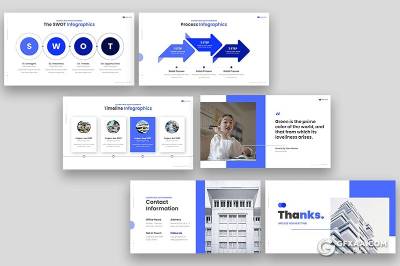 36页简约大气房地产项目介绍宣传PPT模板3种配色 - 顶尖PPT