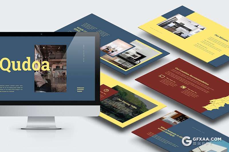 42页房地产房地产项目介绍数据分析室内效果展示PPT模板 - 顶尖PPT