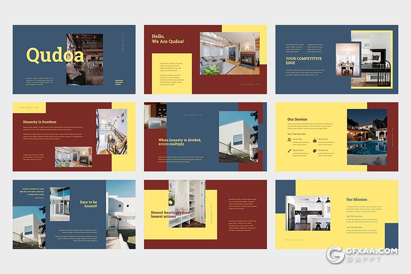 42页房地产房地产项目介绍数据分析室内效果展示PPT模板 - 顶尖PPT