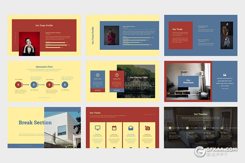 42页房地产房地产项目介绍数据分析室内效果展示PPT模板 - 顶尖PPT