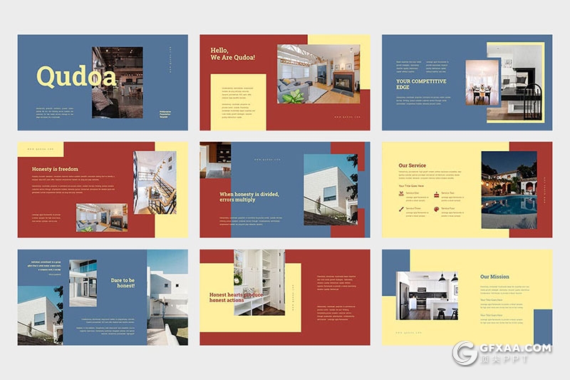 42页房地产房地产项目介绍数据分析室内效果展示PPT模板 - 顶尖PPT