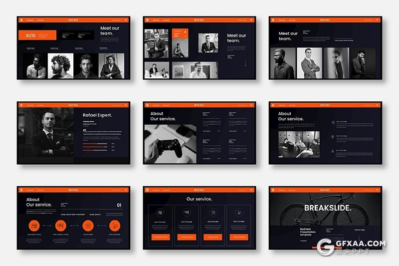 39页高端精美商业计划团队介绍计划总结多用途国外PPT模板 - 顶尖PPT