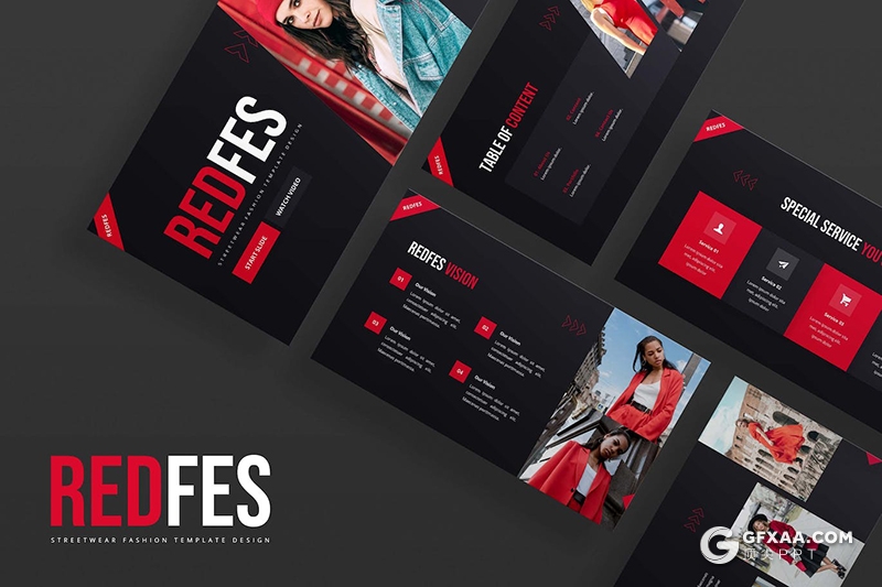 30页大气时尚模特摄影展示服装展示服装活动策划多用途国外PPT模板 - 顶尖PPT