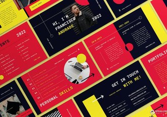 时尚精美个人求职简历创意设计岗位竞聘PPT模板 - 顶尖PPT