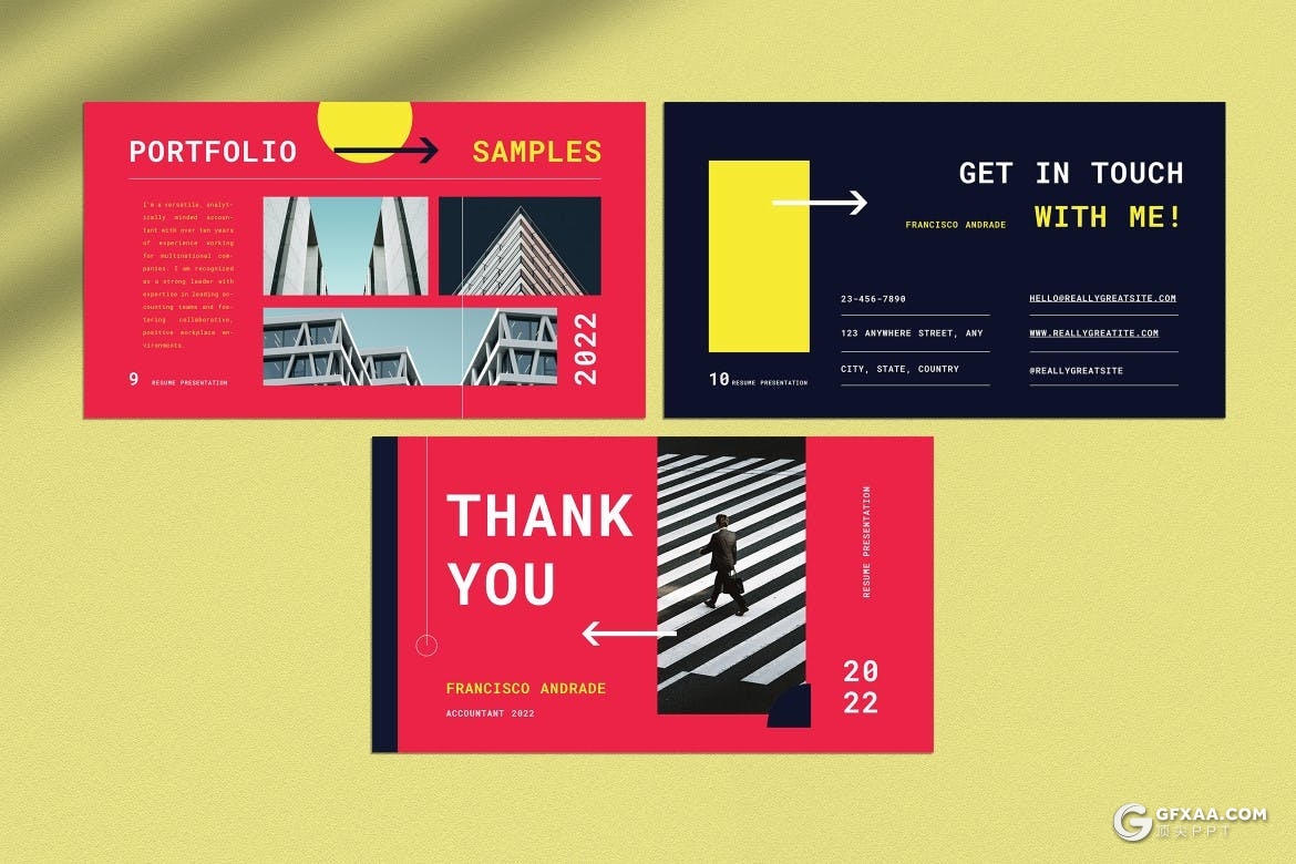 时尚精美个人求职简历创意设计岗位竞聘PPT模板 - 顶尖PPT