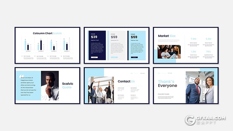 30页简约精美团队介绍企业简介商业计划商务通用国外PPT模板 - 顶尖PPT