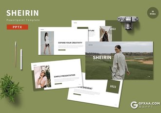 30页服装摄影展示模特摄影展示国外PPT模板5种配色 - 顶尖PPT