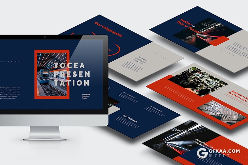 42页精美大气动车火车站点项目开发展示多用途PPT模板 - 顶尖PPT